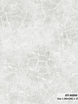 วอลเปเปอร์ลายปูนเปลือยคอนกรีต สีเทา ATI-B68W