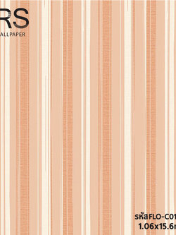 วอลเปเปอร์ลายทาง สีส้ม มีกลิเตอร์ FLO-C01W
