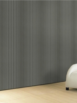 วอลเปเปอร์ลายเส้นโมเดิร์นสีน้ำตาลเข้มเงาสลับเทกเจอร์โฟมด้านสีน้ำตาลเข้ม EST-F04