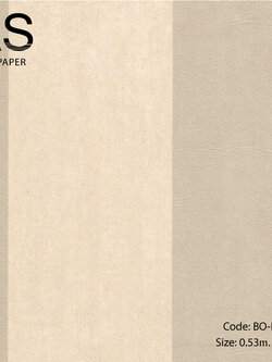 วอลเปเปอร์ลายทางใหญ่ช่องขนาด13.2ซม.พื้นสีครีมอมสีทอง BO-B66