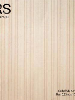 วอลเปเปอร์ลายเส้นโทนครีมประกายทอง SUN-K14