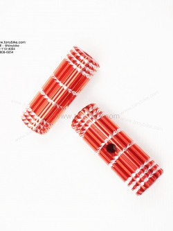 ที่พักเท้าจักรยาน ที่วางเท้าจักรยาน อลูมิเนียมสีแดง