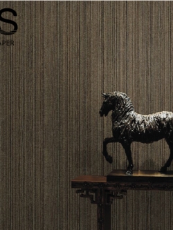 วอลเปเปอร์เทกเจอร์เส้นตรงสีน้ำตาลเข้มอมสีทองแดง LA7-M53