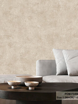 วอลเปเปอร์ลายปูนเปลือย สีน้ำตาล POM-F34W