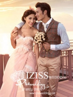 PW029 - **เลิกผลิตค่ะ** ชุดคู่ถ่ายพรีเวดดิ้ง (prewedding dress) & ชุดแต่งงานแฟนซี (Fancy wedding dress)ชายหญิง "ธีมสีชมพู-น้ำตาล"