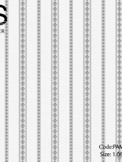 วอลเปเปอร์ลายทางคลาสสิคพื้นสีขาวขุ่น PAMO2-M36W