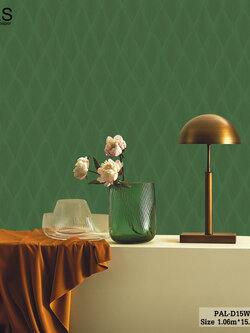 วอลเปเปอร์ ลายใบไม้ สีเขียว PAL-D15W