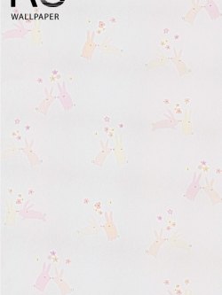 วอลเปเปอร์ลายการ์ตูนน่ารักๆสีชมพูส้ม SMT-D06