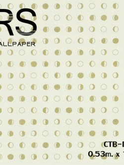 วอลเปเปอร์โมเดินท์ ลายจุดสีพื้นครีม จุดทอง (Moroccan Style)CTB-D15