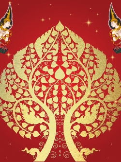 วอลเปเปอร์ สั่งผลิตใบโพธิ์ ห้องพระ