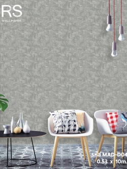 วอลเปเปอร์ลายปูนเปลือย สีเทาขาว (Loft Style) MAD-D04