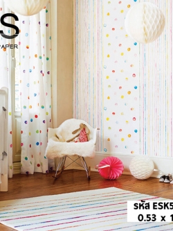 วอลเปเปอร์การ์ตูน ลายกลม แฟนซีESK5-M109