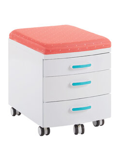 ตู้ลิ้นชัก 3 Drawer cabinet สีส้ม