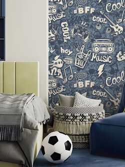 วอลเปเปอร์ห้องเด็ก ลายเครื่องดนตรี Spirt No.DW-C66W