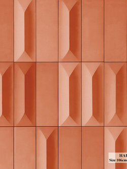 วอลเปเปอร์สไตล์โมเดิร์น สีส้ม HAU-C17W