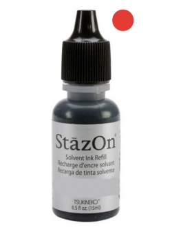 หมึกเติม -- หมึกปั๊มพลาสติกสีชมพู cherry Pink