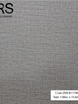 วอลเปเปอร์เทกเจอร์ผ้าโทนสีดำเทา ZEN-B117W