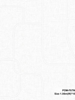 วอลเปเปอร์สไตล์โมเดิร์น ลายเส้นสีเงิน พื้นสีเทาอ่อนอมขาว POM-F87W