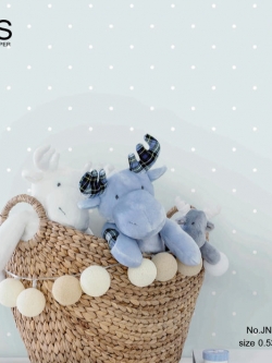 วอลเปเปอร์ ลายจุดสีขาว พื้นสีฟ้าอ่อนปนเทา No.JNR-F57