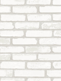 วอลเปเปอร์ลายอิฐ สีขาวอมเทา AW6-A58W