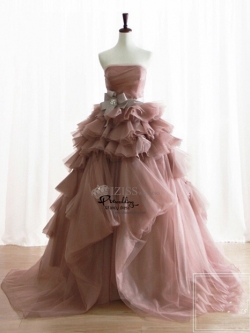 RM042Rosewood **พร้อมส่งสีน้ำตาลกลีบบัว งานตัดเกรด A**พรีออเดอร์ชุดราตรีหรูหรา ชุดแต่งงาน ชุดพรีเวดดิ้งสั่งตัดได้ค่ะ งานเกรดพรีเมี่ยม ตัดเย็บปราณีต สวมใส่สวยงามดุจเจ้าหญิง