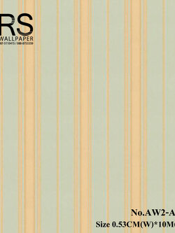 วอลเปเปอร์ ลายทางลง คลาสสิค หรู พื้นสีฟ้า ลายสีทอง AW2-A13