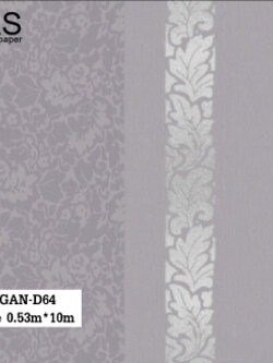 วอลเปเปอร์ลายใบไม้สลับลายเส้น GAN-D64