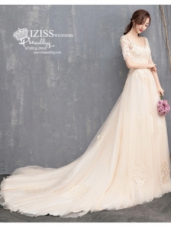 BR367 **พรีออเดอร์**ชุดแต่งงาน&ชุดเจ้าสาวแนวเรียบหรู สีขาวเกรดพรีเมี่ยม น่ารัก สวยโดดเด่นไม่ซ้ำใคร