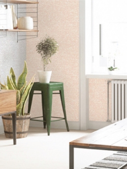 วอลเปเปอร์เทกเจอร์ปูนผนังบ้านเรียบหรูมีกลิตเตอร์สีเงินพื้นสีส้มอมครีม SK3-D01W