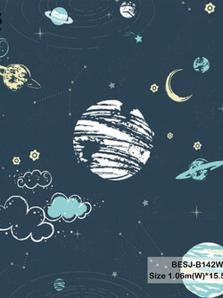 วอลเปเปอร์การ์ตูนห้องเด็ก ลายดาวดาวกาแล็คซี่ BESJ-B142W