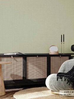 วอลเปเปอร์ลายผ้า สีพื้นเขียวอ่อน COW-C46W