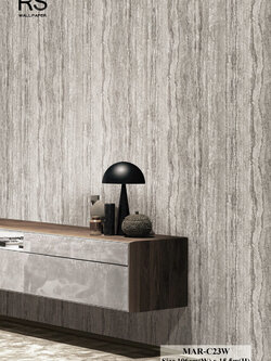 วอลเปเปอร์ลายหินอ่อน สีเทาอมน้ำตาล MAR-C23W