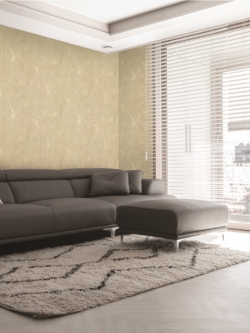 วอลเปเปอร์ลายโมเดิร์นคลาสสิคโทนสีทองอ่อนมีกลิตเตอร์สีเงิน BES3-B115W