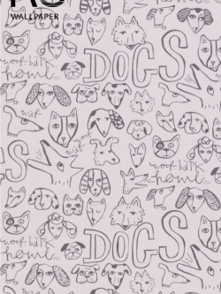 วอลเปเปอร์ลายตัวหนังสือมีสัตว์ต่างๆด้วย SMT-D61