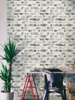 วอลเปเปอร์ลาย อิฐเทา PPL-J53