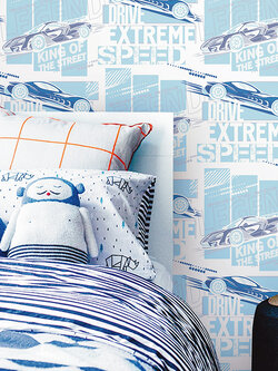 วอลเปเปอร์ห้องเด็ก ลายรถ Car Racing No.DW-C63W