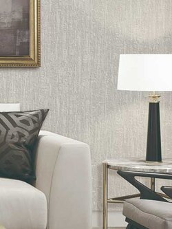 วอลเปเปอร์เทกเจอร์ผ้า ลายเปลือกไม้ สีเทาอ่อน DET-F14W