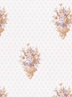 วอลเปเปอร์ลายช่อดอกไม้พื้นมีลายกลีบดอกไม้ออกโทนสีชมพูอ่อน GAR3-B30W