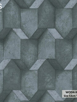 วอลเปเปอร์ลายอิฐ สีฟ้าเทา WOD4-M16