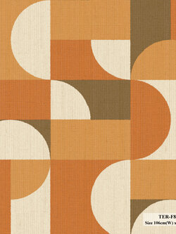 วอลเปเปอร์สไตล์โมเดิร์นสีส้มน้ำตาล TER-F80W