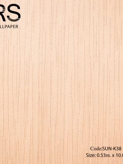 วอลเปเปอร์ลายเส้นโทนสีครีมอมชมพู SUN-K38