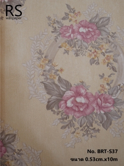 วอลเปเปอร์ ลายดอกไม้ วินเทจ No.BRT-S37