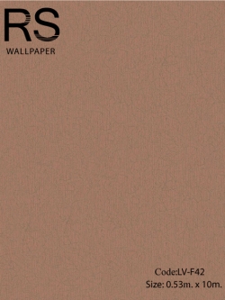 วอลเปเปอร์ยุโรปลายเส้นขีดๆสีทองพื้นสีโอรสเข้ม LV-F42