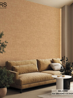 วอลเปเปอร์ สีน้ำตาลส้ม BEL-C23W