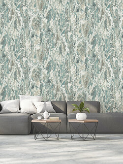 วอลเปเปอร์ลายหินอ่อน โทนสีเขียว HE5-M01W