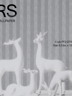 วอลเปเปอร์ลายเส้นหยักแนวนอนมีสีสลับเป็นแนวทางแนวตั้ง แนวทางสีเทาอ่อนสลับเทา PF2-D74