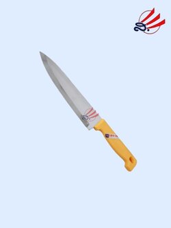 มีด KOM KOM 488P มีดแล่เนื้อคมคม 488P ด้ามส้ม ขนาด 8นิ้ว