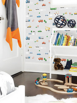 วอลเปเปอร์ห้องเด็ก ลายรถ Car World No.DW-C29W