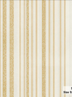 วอลเปเปอร์ ลายเส้นสีทองสลับสีครีม SIRI-S74