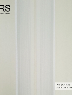 วอลเปเปอร์ ลายทางสีทองเทาอมเขียว No.DIF-R40